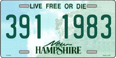 NH license plate 3911983