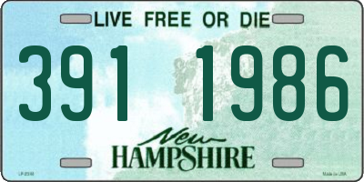 NH license plate 3911986