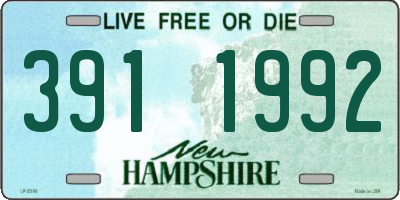 NH license plate 3911992