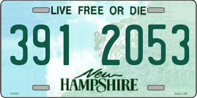 NH license plate 3912053