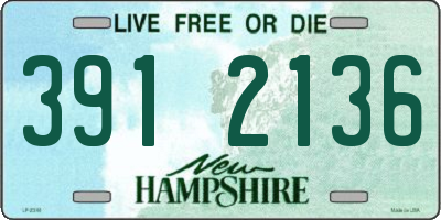 NH license plate 3912136