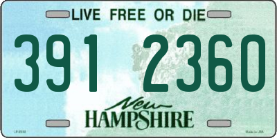 NH license plate 3912360