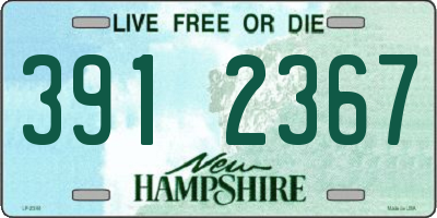 NH license plate 3912367