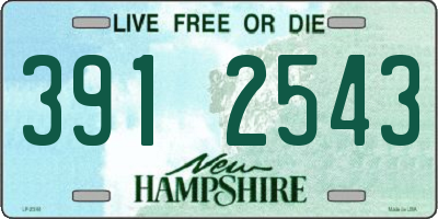 NH license plate 3912543