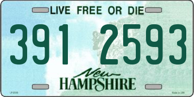NH license plate 3912593