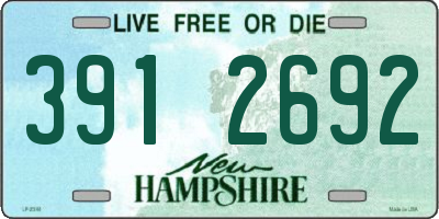 NH license plate 3912692