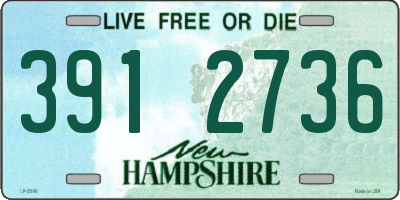 NH license plate 3912736
