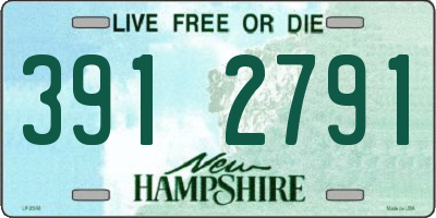 NH license plate 3912791