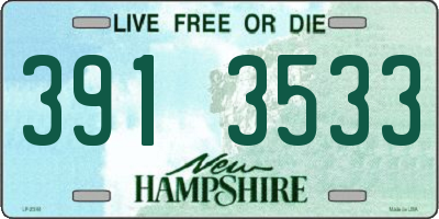 NH license plate 3913533