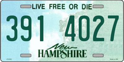 NH license plate 3914027