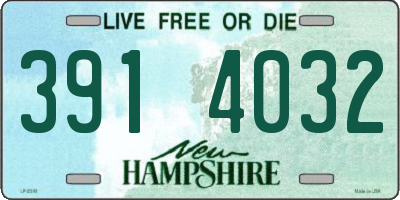 NH license plate 3914032