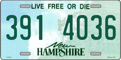 NH license plate 3914036
