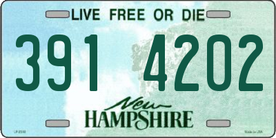 NH license plate 3914202