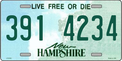 NH license plate 3914234