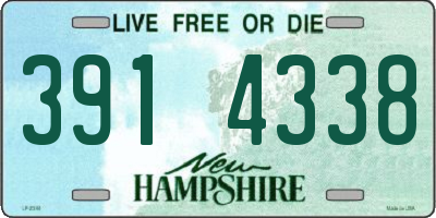NH license plate 3914338