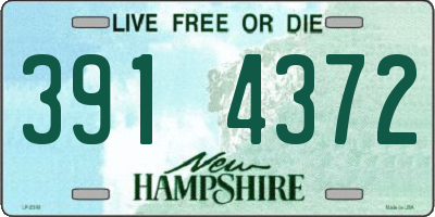 NH license plate 3914372