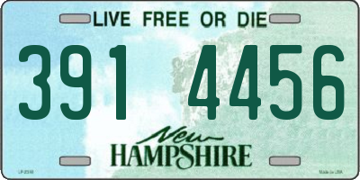 NH license plate 3914456