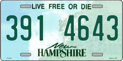 NH license plate 3914643