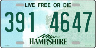 NH license plate 3914647