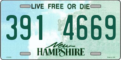 NH license plate 3914669