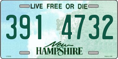 NH license plate 3914732