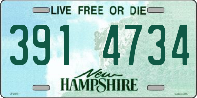 NH license plate 3914734