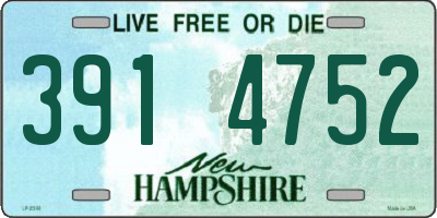 NH license plate 3914752