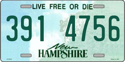 NH license plate 3914756