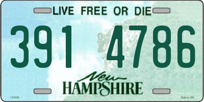 NH license plate 3914786