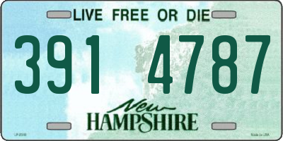 NH license plate 3914787