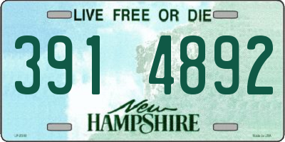 NH license plate 3914892