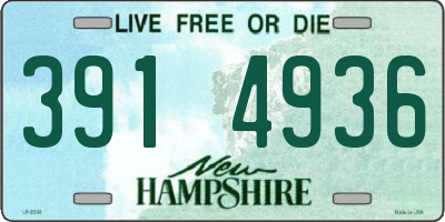 NH license plate 3914936