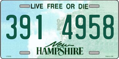 NH license plate 3914958
