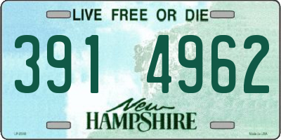 NH license plate 3914962