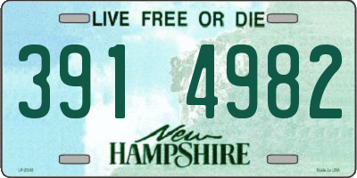 NH license plate 3914982
