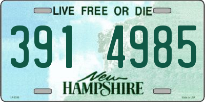 NH license plate 3914985