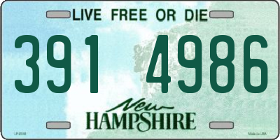NH license plate 3914986