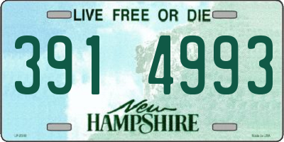 NH license plate 3914993