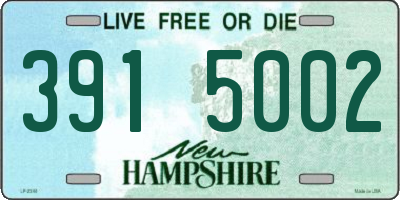 NH license plate 3915002