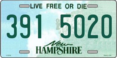 NH license plate 3915020