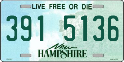 NH license plate 3915136