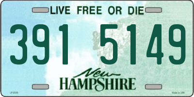 NH license plate 3915149
