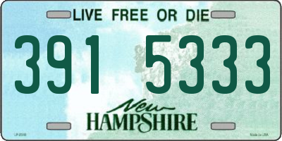 NH license plate 3915333
