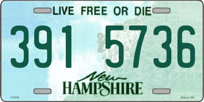 NH license plate 3915736