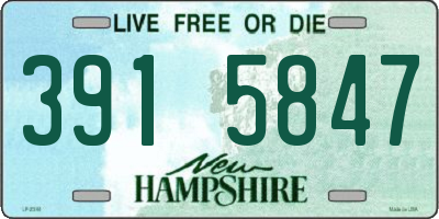NH license plate 3915847