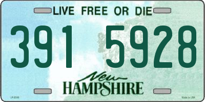 NH license plate 3915928