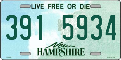 NH license plate 3915934