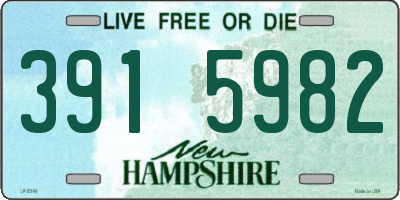 NH license plate 3915982