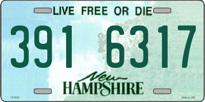 NH license plate 3916317