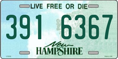 NH license plate 3916367